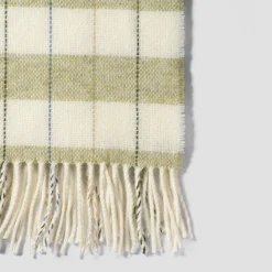 Apple Checked Stripe Wool Blanket