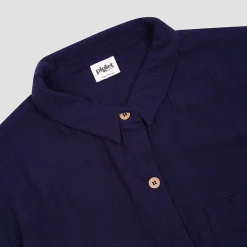 Astral Blue Cotton Gauze Women's Pajama Shorts Set