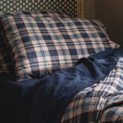 Atlantic Dallington Plaid Linen Blend Pillowcase (Pair)