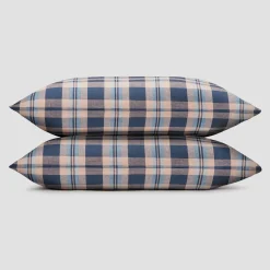 Atlantic Dallington Plaid Linen Blend Pillowcase (Pair)