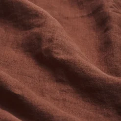 Barley Brown Linen Crinkle Throw