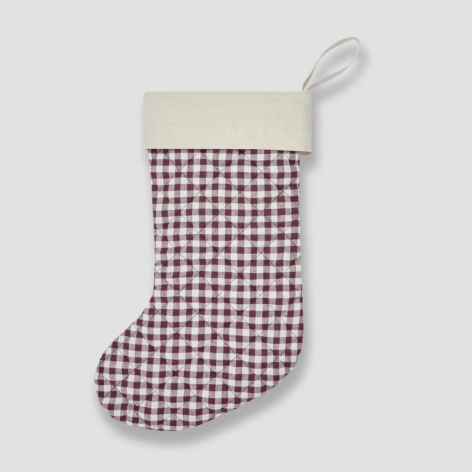 Berry Gingham Christmas Stocking