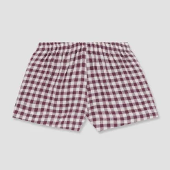 Berry Gingham Pajama Shorts