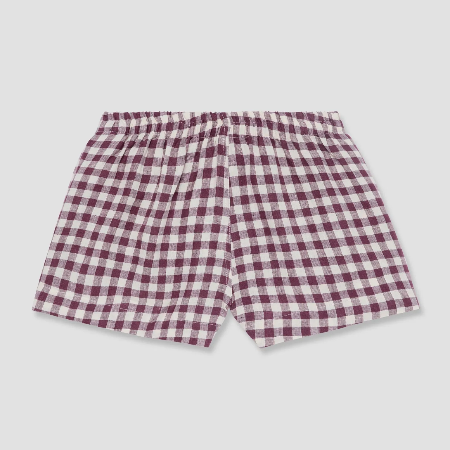 Berry Gingham Pajama Shorts