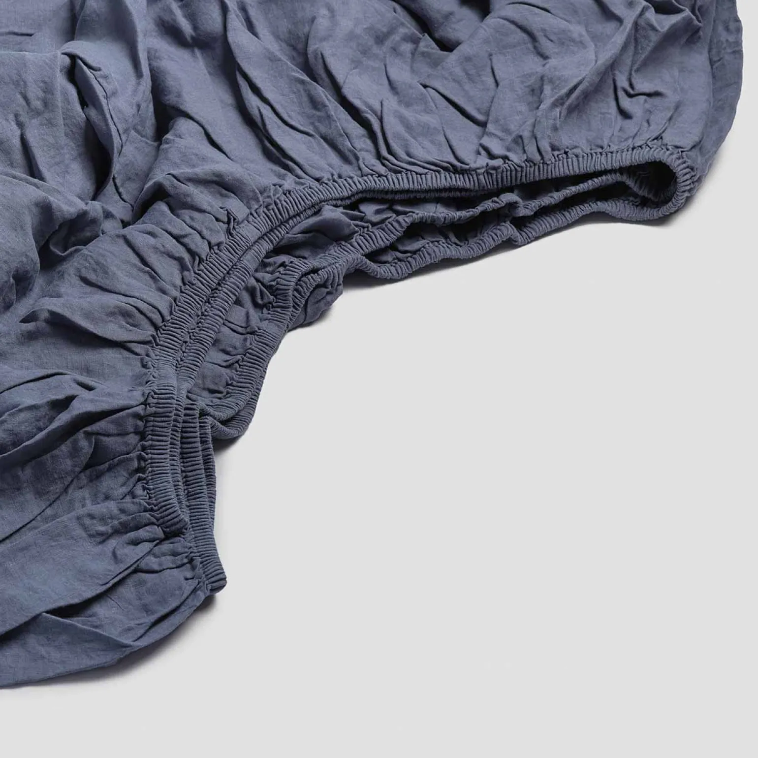 Blueberry 100% Linen Fitted Sheet