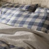 Blueberry Emsworth Plaid Linen Blend Pillowcase (Pair)