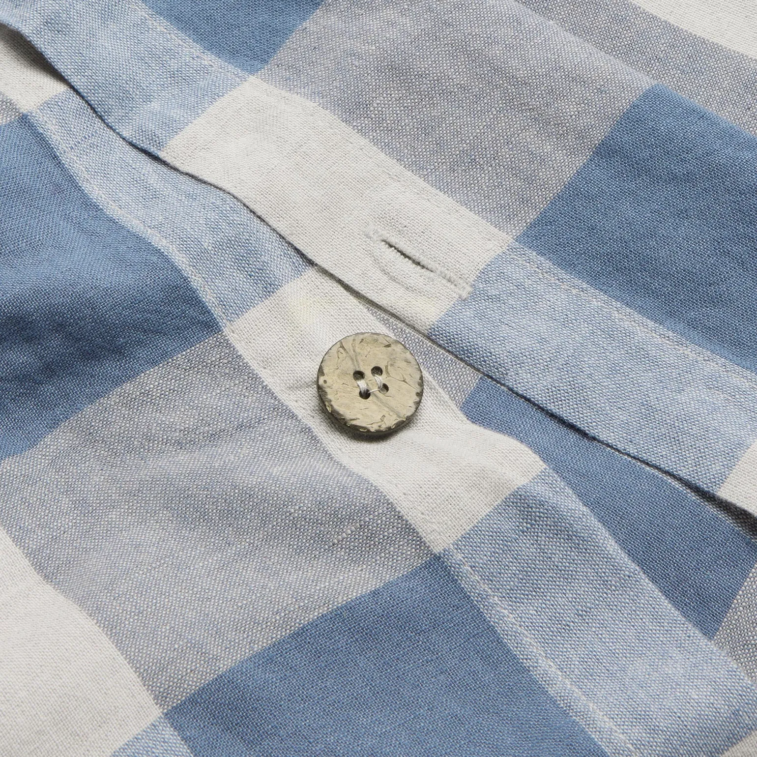 Blueberry Emsworth Plaid Linen Blend Duvet Cover