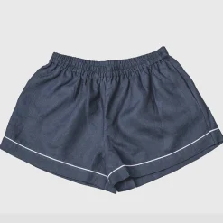 Blueberry Linen Pajama Shorts
