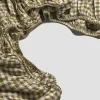 Botanical Green Gingham 100% Linen Fitted Sheet