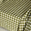 Botanical Green Gingham Linen Blend Fitted Sheet