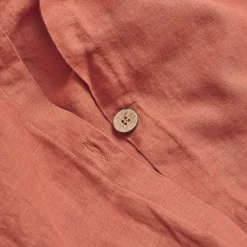 Burnt Orange Linen Blend Duvet Cover