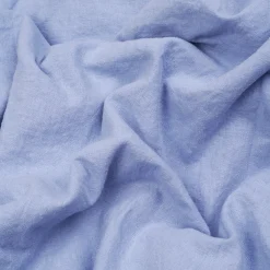 Celeste Blue Linen Blend Pillowcases (Pair)