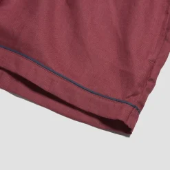 Cherry Linen Pajama Shorts Set