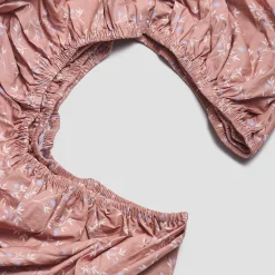 Chestnut Floral Cotton Fitted Sheet - Cal King