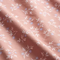 Chestnut Floral Cotton Flat Sheet