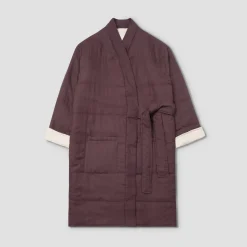 Conker Brown Linen Housecoat
