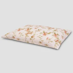 Cream Pastel Field Rose Linen Blend Pillowcases