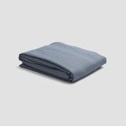 Dusk Blue 100% Linen Fitted Sheet