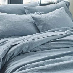 Dusk Blue 100% Linen Pillowcases (Pair)