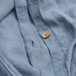 Dusk Blue Linen Blend Duvet Cover