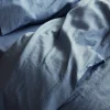 Dusk Blue Linen Blend Flat Sheet