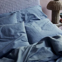 Dusk Blue Linen Blend Pillowcase (Pair)