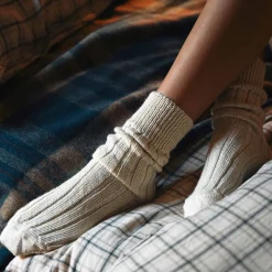 Ecru Alpaca Bed Socks
