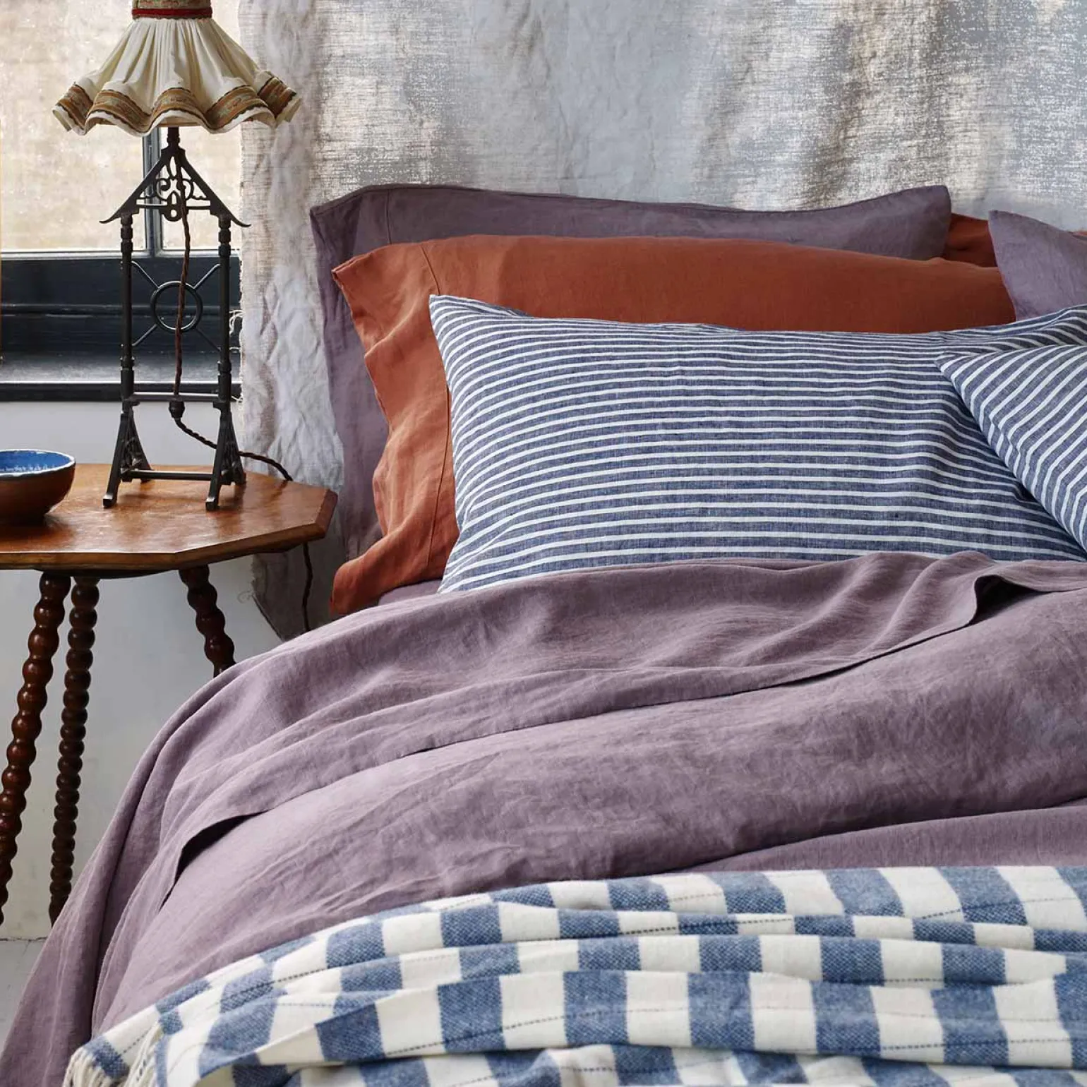 Elderberry 100% Linen Duvet Cover