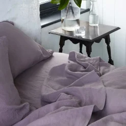 Elderberry 100% Linen Flat Sheet