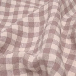Elderberry Gingham Linen Blend Duvet Cover