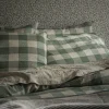 Elm Green Emsworth Plaid Linen Blend Pillowcase (Pair)