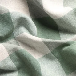 Elm Green Emsworth Plaid Linen Blend Pillowcase (Pair)