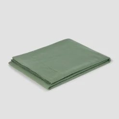 Elm Green Linen Blend Flat Sheet