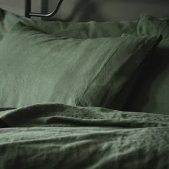 Elm Green Linen Blend Pillowcase (Pair)