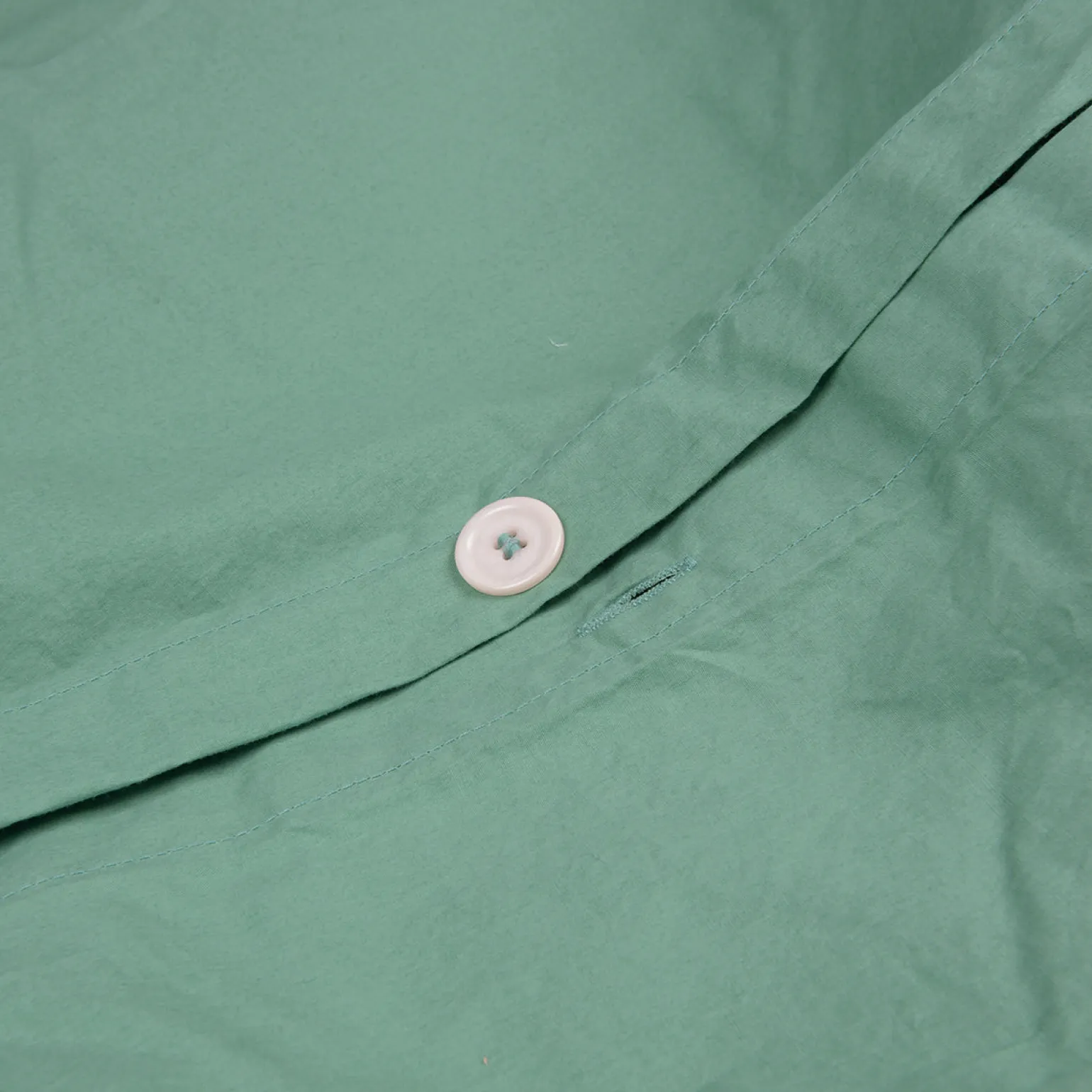 Faded Jade Washed Cotton Percale Duvet Cover