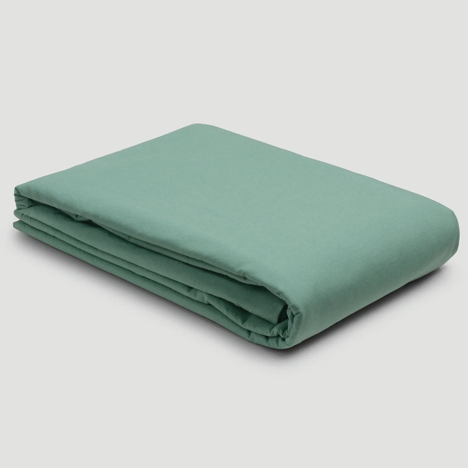 Faded Jade Washed Cotton Percale Duvet Cover