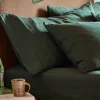 Fern Green 100% Linen Pillowcases (Pair)