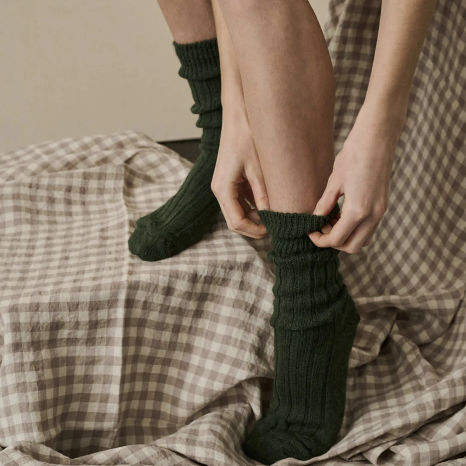 Fern Green Alpaca Socks