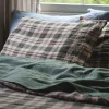 Fern Green Dallington Plaid Linen Blend Pillowcase (Pair)