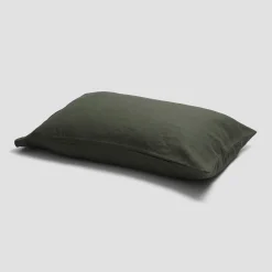 Fern Green Linen Blend Pillowcase (Pair)