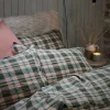 Fern Green Plaid 100% Linen Pillowcases (Pair)