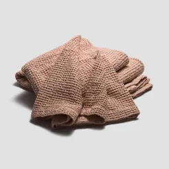 French Rose Waffle Cotton Throw