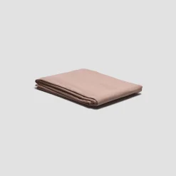 French Rose Washed Cotton Percale Fitted Sheet
