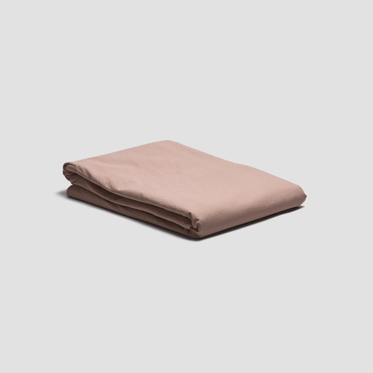 French Rose Washed Cotton Percale Flat Sheet