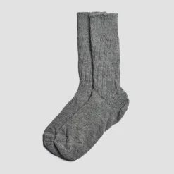 Gray Alpaca Bed Socks