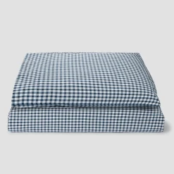 Indigo Kids Gingham Cotton Bedding Set