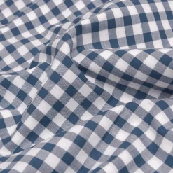 Indigo Small Gingham Cotton Pillowcases (Pair)