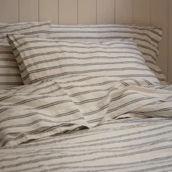 Ivory Kemptown Stripe Linen Blend Pillowcase (Pair)