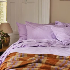Lavender Washed Cotton Percale Pillowcases (Pair)