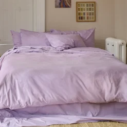 Lavender Washed Cotton Percale Duvet Cover